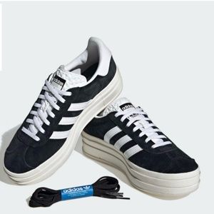 Adidas Gazelle Bold Black White size 5.5